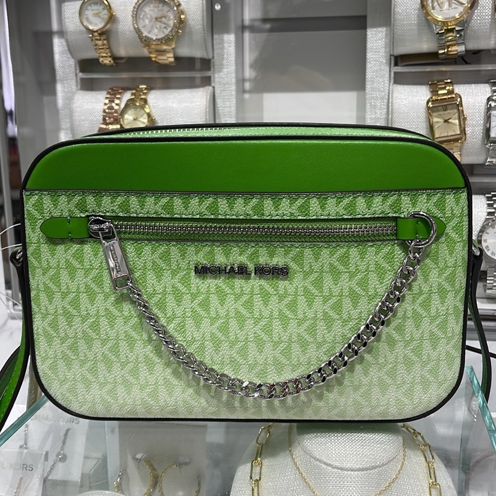 Michael Kors Jet Set Large Ombré Signature Logo Crossbody Body
Jungle Green - Picture 16 of 16